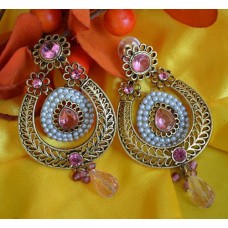 High Ended Designer Earrings in Antique Gold base